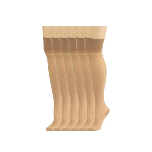 Damen Silikonfrei Overknee Transparent Stretch Strümpfe in 6 Paar Packungen - Bild 19 von 34