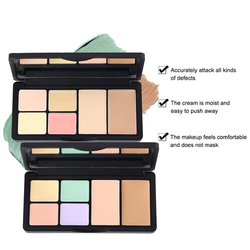6 Colors Correcting Concealer Palette Makeup Cream Contour Palette with Brush... - Picture 2 of 9