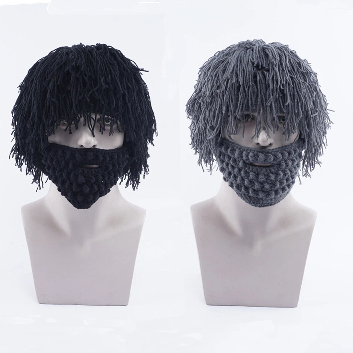 Funny Men Woman Warm Handmade Knitted Crochet Beanie Cap Bicycle Mask Beard Hat
Opens in a new windo