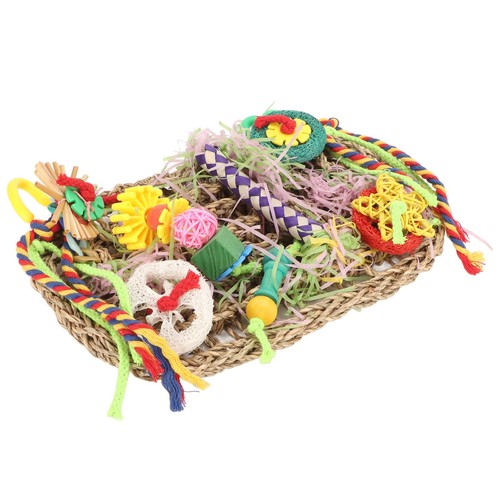 Vogel Nahrungssuche Wandspielzeug dicht gewebt sicher Lebensmittel Farbe Klettern Kauen NY9 - Bild 17 von 24