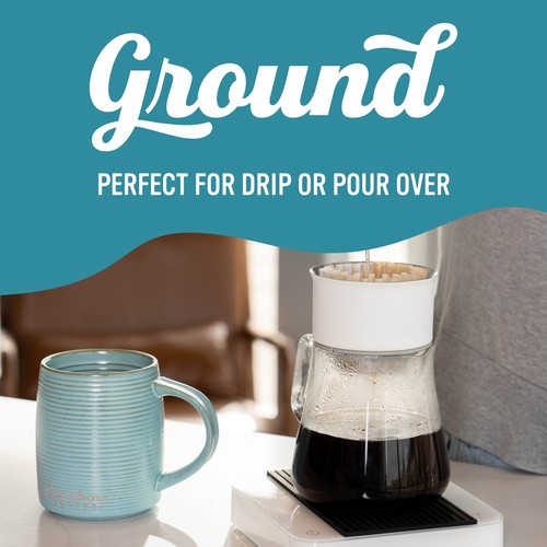 Caribou Coffee Mahogany Blend Premium Dark Roast Ground Coffee, Arabica, 12 oz - Picture 2 of 7