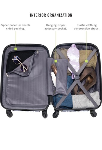 "Rose Gold 20" Carry On: Lightweight Hardshell Spinner by Kenneth Cole REACTION" - Picture 3 of 6