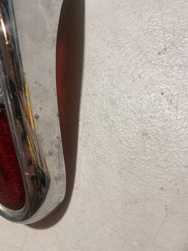 1947-1949 Studebaker Champion Chrome Tail Light Housing Assembly Red Lens OEM 48 - Picture 5 of 16