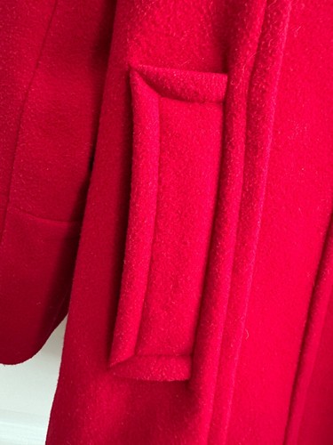 Collection by Gallery Women's Red Medium Double Breasted Pea Coat with Pockets - Picture 3 of 21