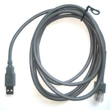 USB to RJ48 Cable 7ft 2mtr Dura-Gray for Barcode Scanner Cable,USB Gray 