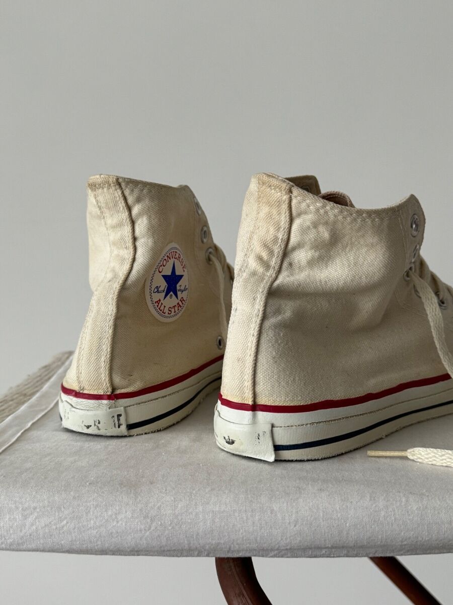 Vintage 70s/80s Converse Chuck Taylor Made In USA White High Vintage 70s/80s Converse Chuck Taylor Made In USA White High