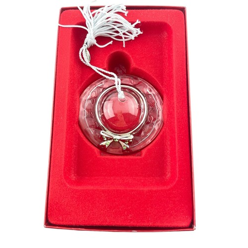 Lenox Adorno de Navidad Sombrero de Molinero Cristal Plato de Plata Alemania - Imagen 10 de 10