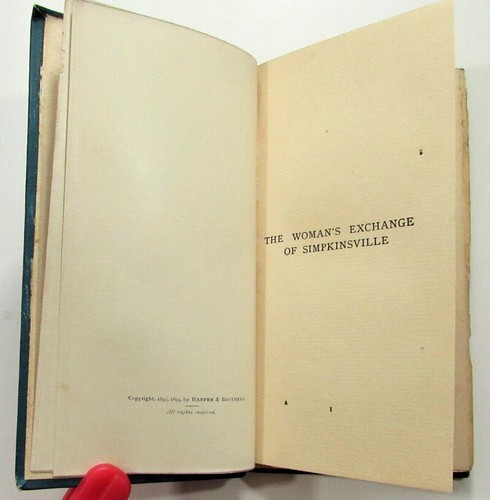 1899 Ruth McEnery Stuart THE WOMAN'S EXCHANGE OF SIMKINSVILLE - Picture 5 of 7