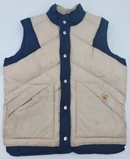 Vintage Goose Down Insulated VEST Full Zip Puffer ACADEMY BROADWAY Medium