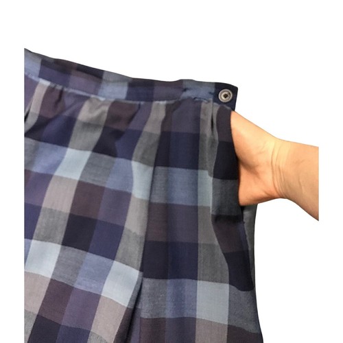 1980s Pendleton Blue Plaid Wood Skirt Aline Midi /Women’s Medium - Picture 2 of 8