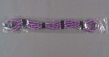 Magnetic Therapy Hematite 36" Purple Beaded Necklace Bracelet Choker Anklet