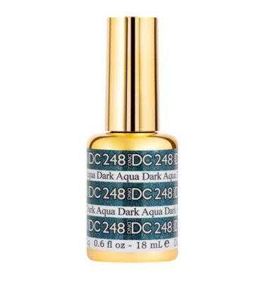DND DC Mermaid Glitter Effect Gel Polish #248 - Dark Aqua