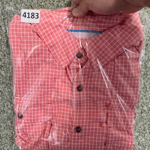 Magellan Shirt Men XL Fish Gear Orange Window Pane Check Vented Fishing Outdoor - Picture 8 of 8