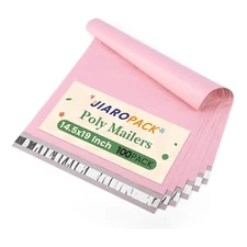 Jiaro Pack Poly Mailers 14.5x19 100 Pack Light Pink Shipping Bags Envelopes