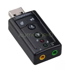 1X Mini USB 2.0 7.1 Channel Audio Sound Card Sound Adapter For PC Laptop