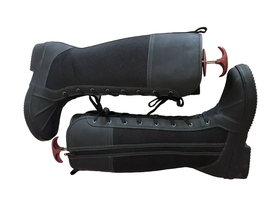 CLARKS CARIMA PLUMA Botas Altas Negras Impermeables Encaje Cremallera Forradas de Piel EE. UU. 6 ¡NUEVAS! Foto 3 de 4