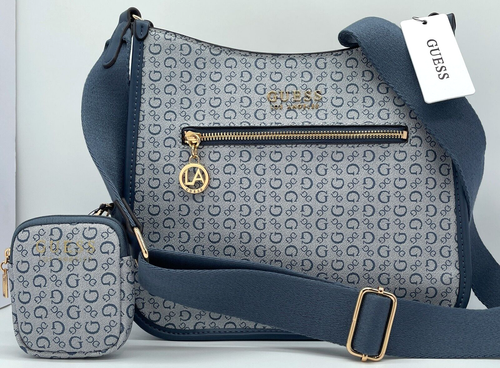 GUESS FORMOSA LOGO CROSSBODY SHOULDER BAG HANDBAG Blue AUTHENTIC New BNWT - Picture 3 of 19