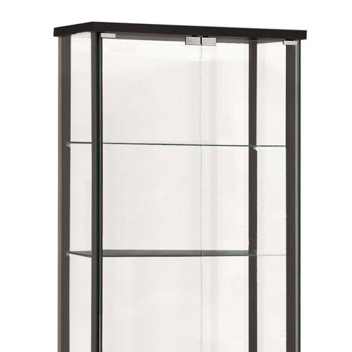 Curio Cabinet Display Case Showcase Glass Shelf Storage Doors shelves Black Art - Picture 7 of 8