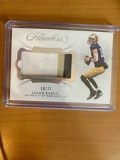 2020 Jacob Eason Panini Flawless 3 Color Patch Rookie Card 10/15 