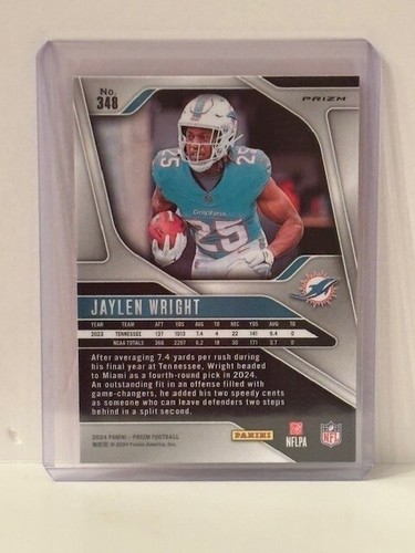 2024 Panini Prizm #348 Jaylen Wright Lazer Prizm Rookie - Picture 2 of 2