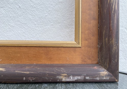 MARCO DE MADERA MARCO DE PINTURA VINTAGE MARRÓN ANTIGUO PLEGADO 49,5X37,5 - Imagen 7 de 12