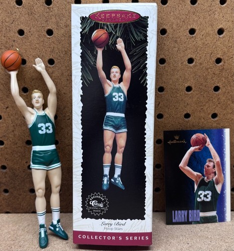 Hallmark Keepsake NBA Ornaments Larry Bird Collector Series Card Boston Celtics