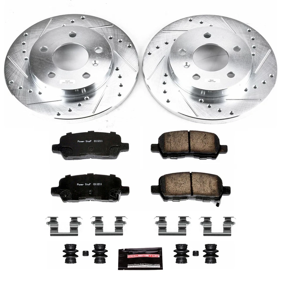 Kit de 5 tacos y disco de freno trasero Powerstop K1602 para Buick Allure 2005-2007 Foto 2 de 2