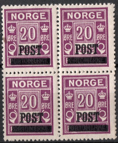 500 Noruega 1929, NK 167 franqueo adeudado con recargo MNH, SC #138, MI 143.