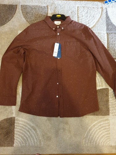 Camisa informal de algodón para hombre, de George, talla L, 42-44 pulgadas, manga larga - Imagen 2 de 7
