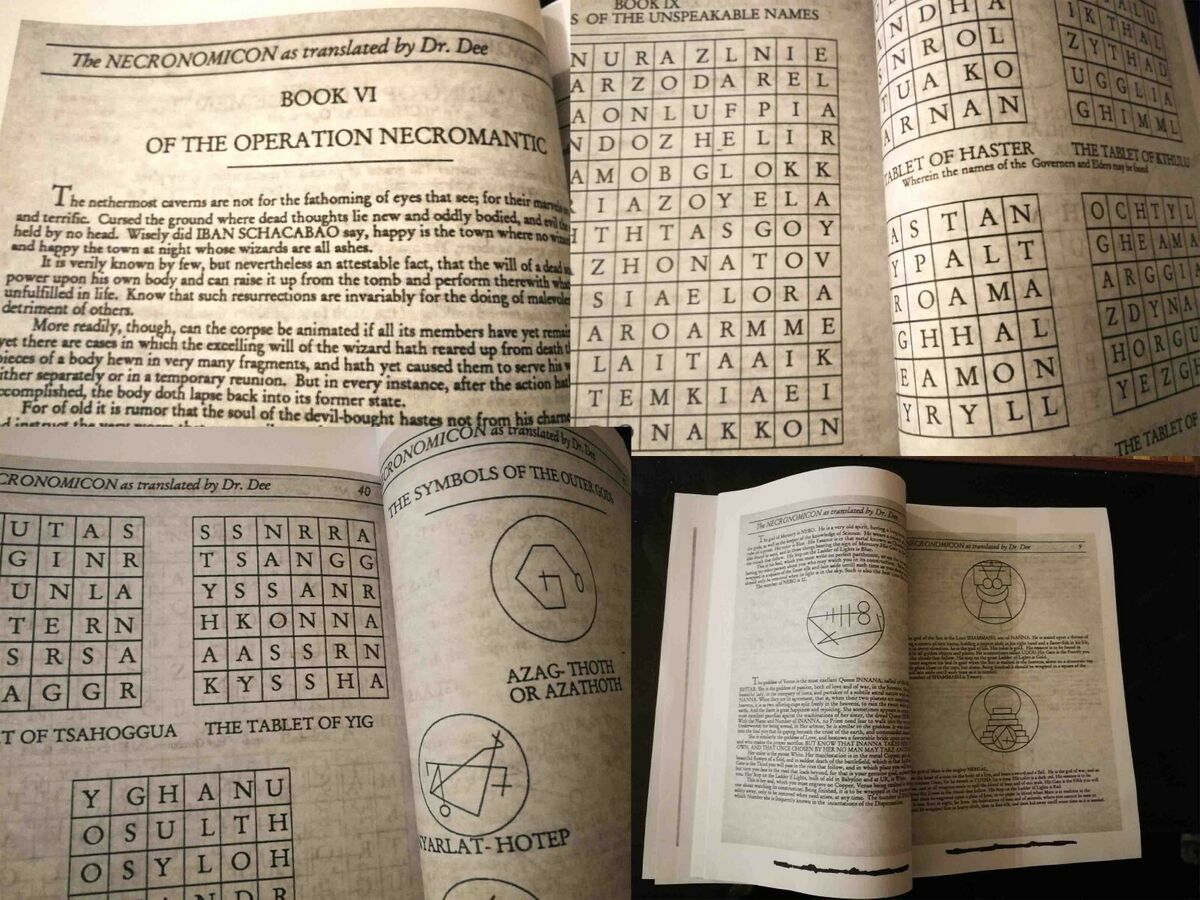 necronomicon original book john dee occult dark rare
