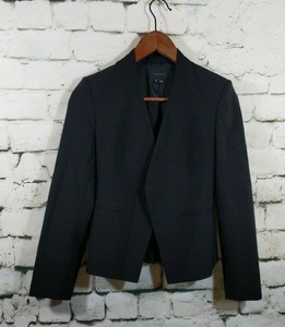 Theory-LANAI-395-Womens-size-00-Stretch-Wool-Open-Jacket-Blazer-Black