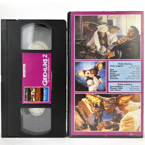 GREMLINS 2 JOE DANTE ZACH GALLIGAN PHOEBE CATES MONSTRUO COMEDIA TERROR 1990 VHS - Imagen 2 de 2