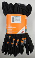 5 Pair Pack Weatherproof Outdoor Wool Blend Crew Sock Size 6-12 Black Gray Heel