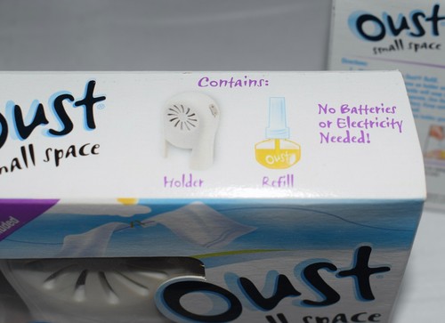 (2) Oust Small Space Clean Scent Air Fragrancer No Batteries Needed NEW ~ UT2 - Picture 3 of 4