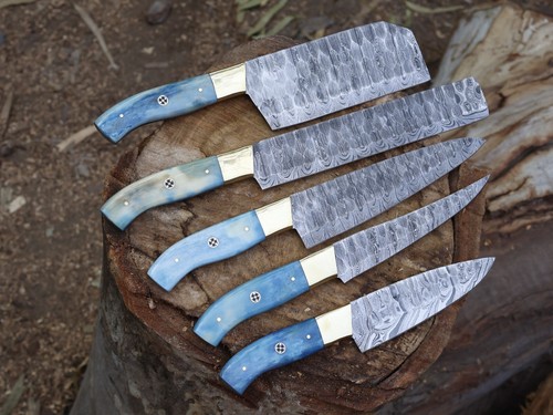 Kitchen Tools 5 PCS Chef Set Damascus steel Blade Kitchen Set W/L/S BL- 4794 - Picture 2 of 23