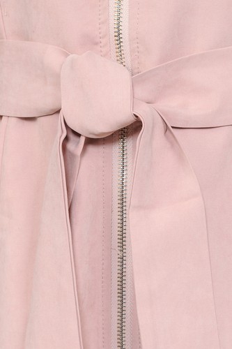Auline Collection Damen Anorak Jacke pfirsichhaut asymmetrischer Gürtel leicht - Bild 95 von 110