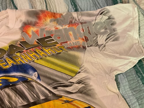 Camiseta De Colección Dale Earnhardt Nascar Blanca 2XL Estampado Completo Persecución Auténtica - Imagen 5 de 9