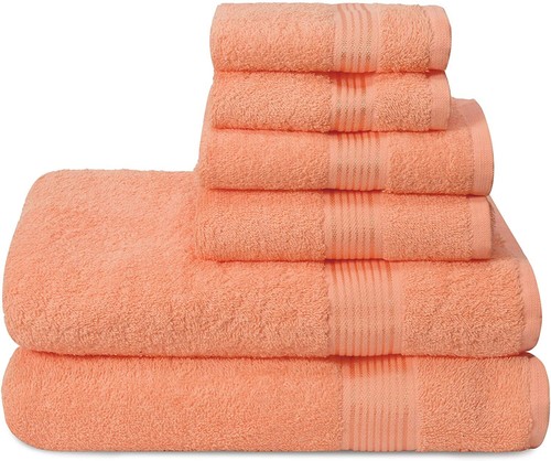 6 Pack Ultra Soft Cotton Towel Set Ideal for Everyday use Compact Lightweight - Picture 131 of 158