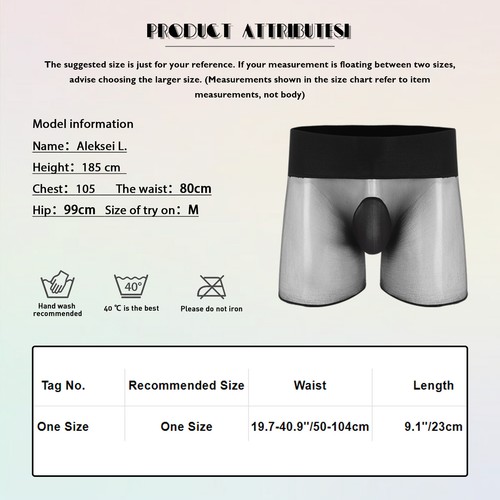 Herren Unterwäsche Kompressionsunterhose mit Scheide verführerische Boxershorts transparent - Bild 23 von 59