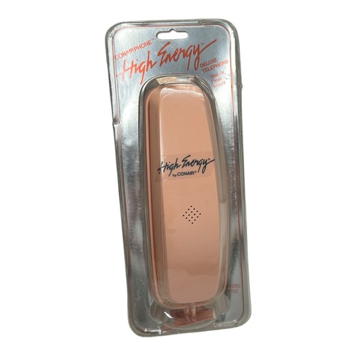 Vintage 80s Conair Phone High Energy Deluxe Telephone Wall Desk TP102 Peach Pink - Picture 2 of 12