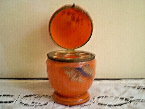 Rare Antique Painted Mercury Glass Egg Czechoslovakia - Picture 9 of 12