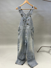 Vintage Osh Kosh Overalls Hickory Stripe Size Painter Sanforized Vestbak 36x30