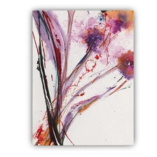 Floral Explosion Framed Canvas Stretched Ready to Hang 50x40 Home decor Gift.