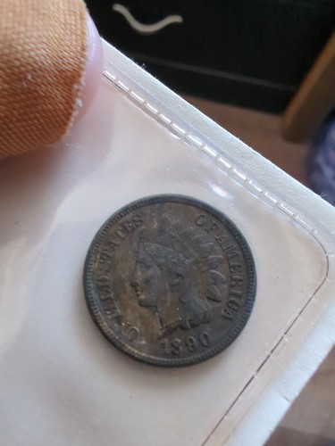 1890 Indian Head One Cent Penny Coin - Bild 2 von 6