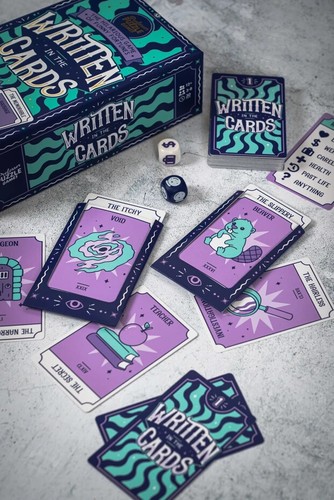 Written in the Cards - Dice & Cards Funny Fortune Game - Professor Puzzle New - Picture 3 of 4