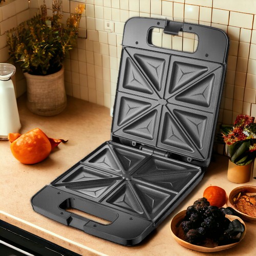 1400W Electric Quad Sandwich Toaster 4 Slice Toastie Maker Non Stick Plates - Picture 7 of 12