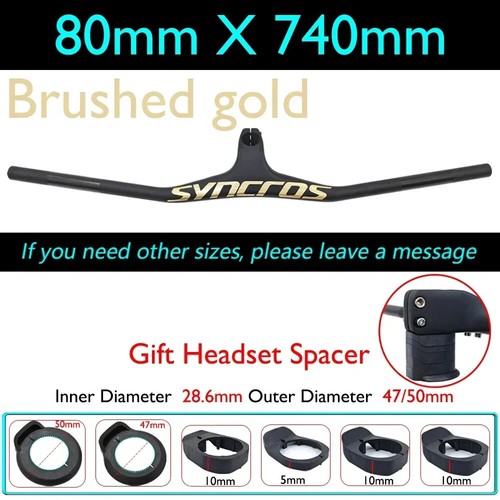 28.6mm Clamp -17° Degree Mountain Bicycle Carbon Fiber Integrated Handlebars - Picture 18 of 39