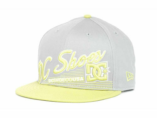DC Shoes Scripto New Era 9Fifty Gray & Yellow Adjustable Snapback Cap Hat - Picture 1 of 4