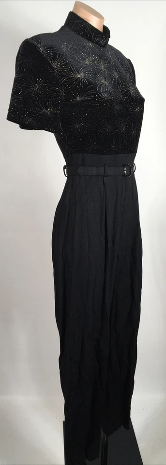 Mono Mameluco Vintage Terciopelo Rayón Brillo Sin usar, en caja Cuello Noche Betsy's Things talla 6 Foto 4 de 4