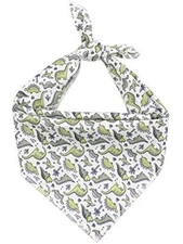  Dog Bandana, Cotton Dog Bandanas Dog Triangle Bibs Small (Pack of 1) Dinosaur